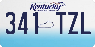 KY license plate 341TZL