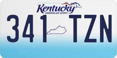 KY license plate 341TZN