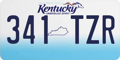 KY license plate 341TZR