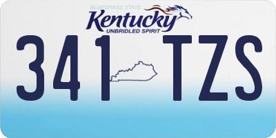 KY license plate 341TZS