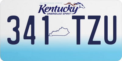 KY license plate 341TZU