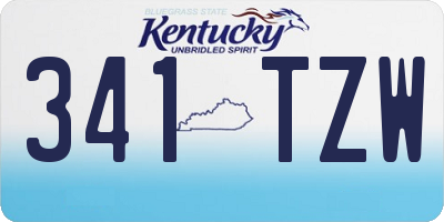 KY license plate 341TZW