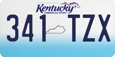 KY license plate 341TZX