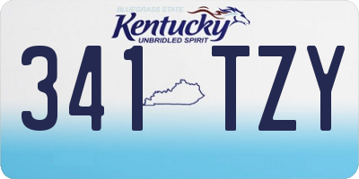 KY license plate 341TZY