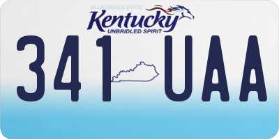 KY license plate 341UAA