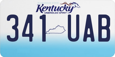 KY license plate 341UAB