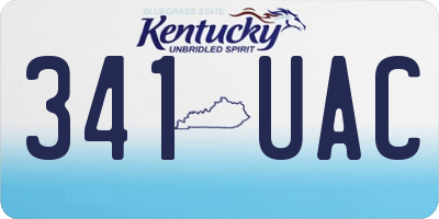 KY license plate 341UAC