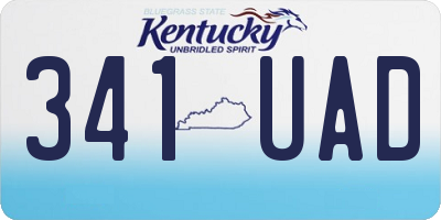 KY license plate 341UAD