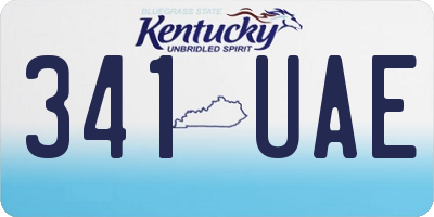 KY license plate 341UAE