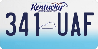 KY license plate 341UAF