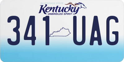 KY license plate 341UAG