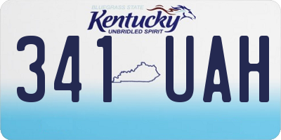 KY license plate 341UAH