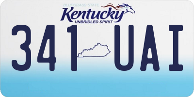 KY license plate 341UAI