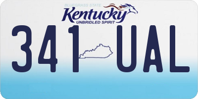 KY license plate 341UAL