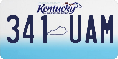 KY license plate 341UAM