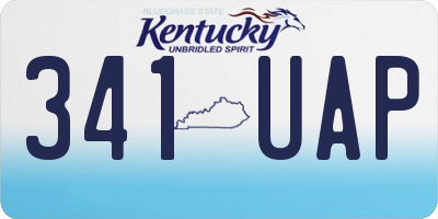 KY license plate 341UAP