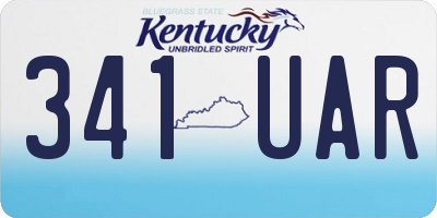 KY license plate 341UAR