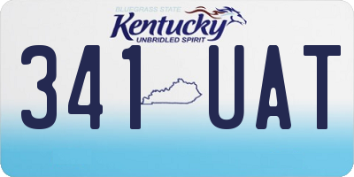 KY license plate 341UAT