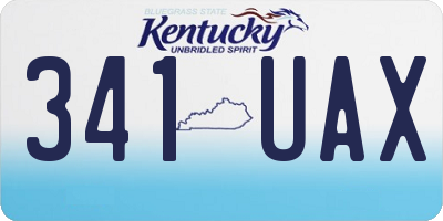 KY license plate 341UAX