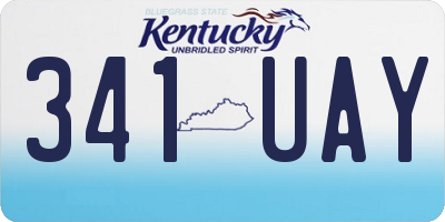 KY license plate 341UAY