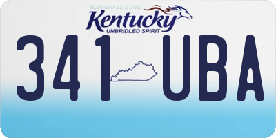 KY license plate 341UBA