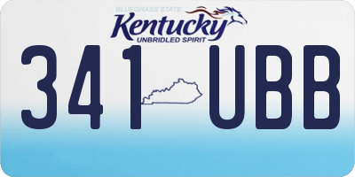 KY license plate 341UBB