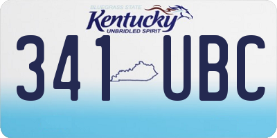 KY license plate 341UBC