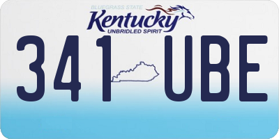 KY license plate 341UBE
