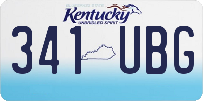 KY license plate 341UBG