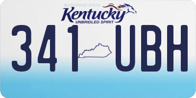 KY license plate 341UBH