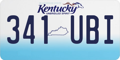 KY license plate 341UBI