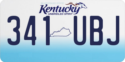 KY license plate 341UBJ
