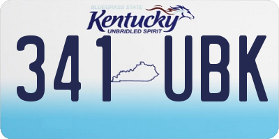 KY license plate 341UBK
