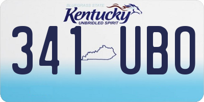KY license plate 341UBO