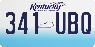 KY license plate 341UBQ