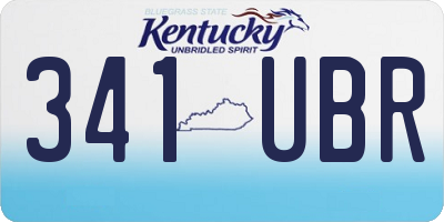 KY license plate 341UBR