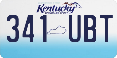 KY license plate 341UBT
