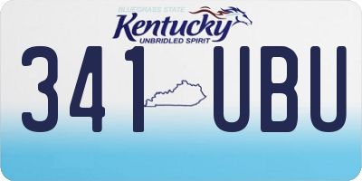KY license plate 341UBU