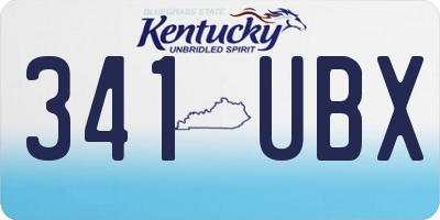 KY license plate 341UBX