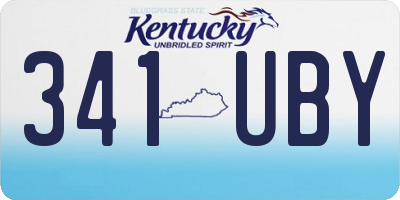 KY license plate 341UBY