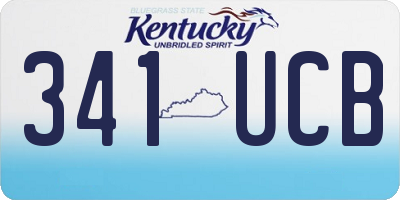 KY license plate 341UCB