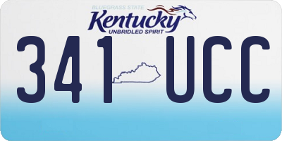 KY license plate 341UCC