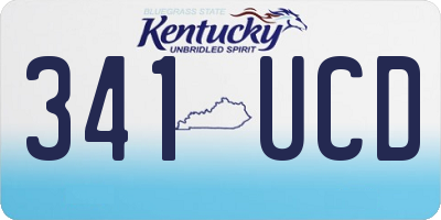 KY license plate 341UCD