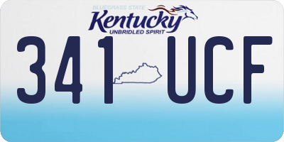 KY license plate 341UCF