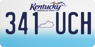 KY license plate 341UCH