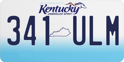 KY license plate 341ULM