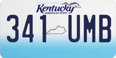 KY license plate 341UMB