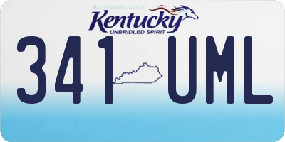 KY license plate 341UML