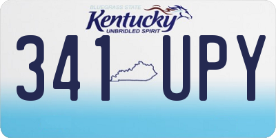 KY license plate 341UPY