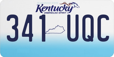KY license plate 341UQC